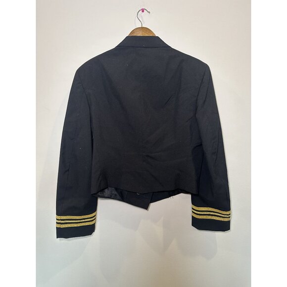 Black Sailor-Inspired Blazer with Gold Accents Men’s Estimated Size 42 – Nautica - Picture 2 of 8